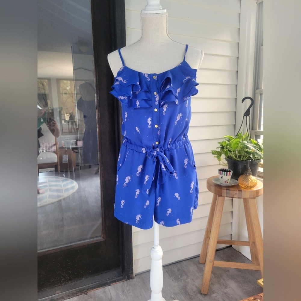 Blue Medium L'Amour Seahorse Romper
